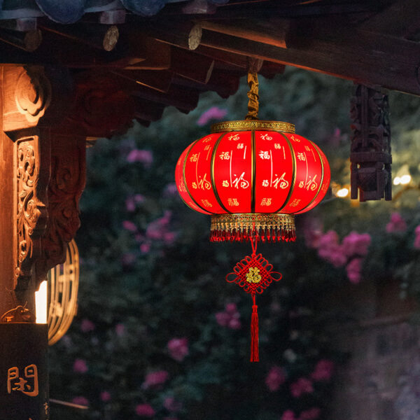All-Copper 2026 Balcony Lantern, Waterproof LED Chinese Fu Lantern