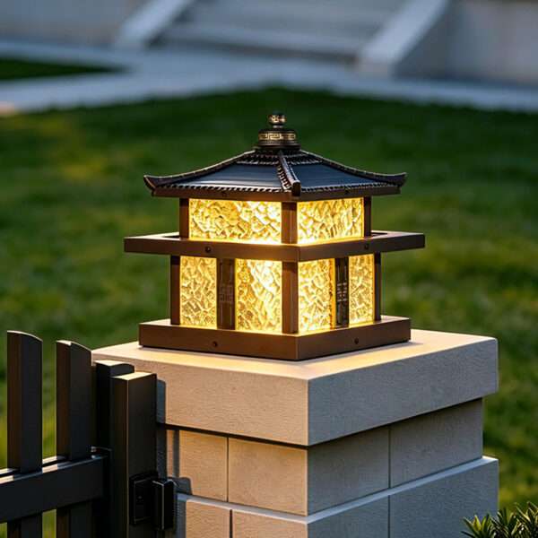 Waterproof Solar Post Top Light, Modern LED, for Villa Gate and Garden Wall