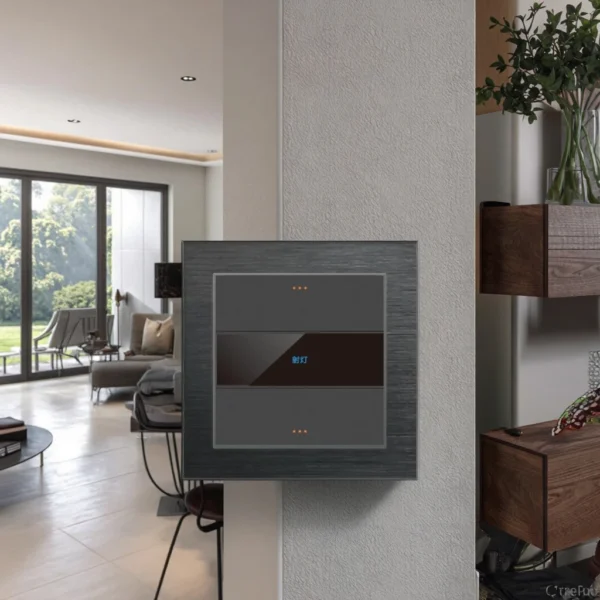 EU/UK Standard 220V Waterproof Touch Panel Retro Universal Electrical Outlet 2 3 Gang 2 Way Home Wall Switch Socket 2 USB Ports