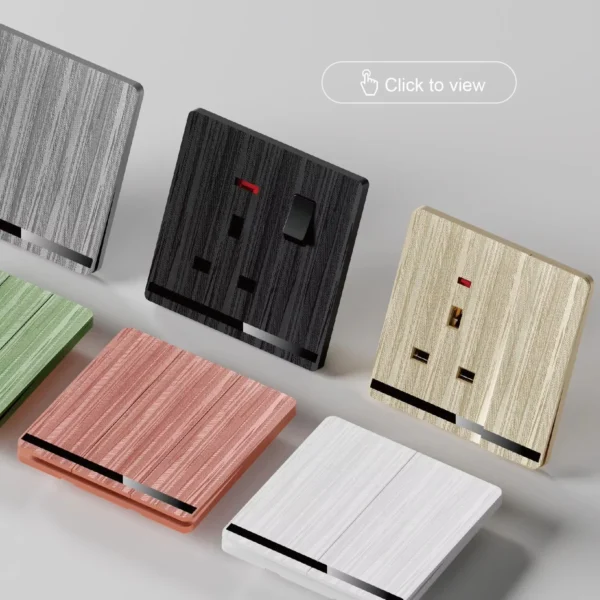 13A Waterproof Touch Panel Double Pole Double Double British Wall Socket Outlet 4 IP55 Exported Iraq Saudi Arabia Dubai 2025