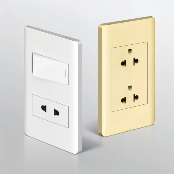 American Standard Waterproof Wall Power Outlet Socket PD 20W with 15A Type C & USB Dual Quick Charger Ports