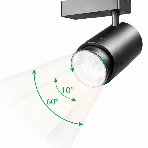 Commercial COB LED Track Light Dimmable Spotlight 12/20/30W Adjustable Ceiling Lamp for Supermarket Shop Retail Store Lighting