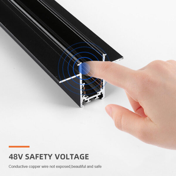 Euro Modern Recessed Indoor Surface Mounted Decoration Lighting System Home Commercial Linear 48v Magnetic Led Track Light