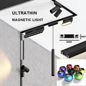 Wholesale Commercial Ultra Thin 6mm Magnetic Led Light System 48v Magnetic Track Rail Lights for Home Lighting