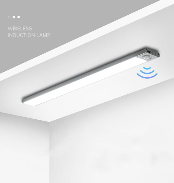 Modern Ultra-Thin Rechargeable LED Cabinet Light Three-Color Motion Sensor Human Body Induction Kitchen Closet Home-5V Aluminums