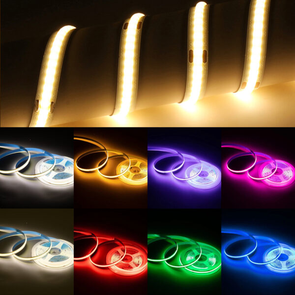 Professional Best Cob Led Strip for Furniture Ceiling Commercial 24v 12v 3000k 6500k White Bendable 10w/m Cob Led Strip