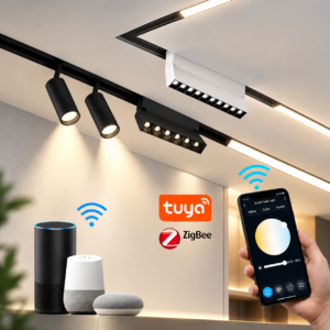 Modern Design DC 48V Surface Mounted 4 Installation Methods White Led Cob Magnetic Track Rail Lighting System for Project