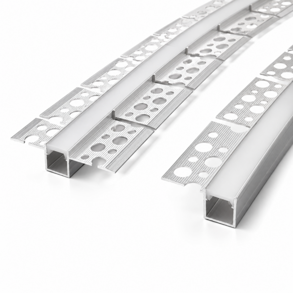 Hot Sale Linear Light 1M 2M 3M Led Strip Aluminum Channel Plaster Recessed LED Profile Light with PC Cover Black White