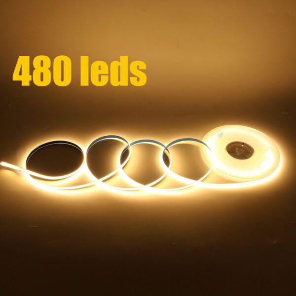 6500k Cob Led Strip 324led Ce Rohs 24v Soft Flexible Tape Light 10m/roll Warm Cold White Cob Strips Lights