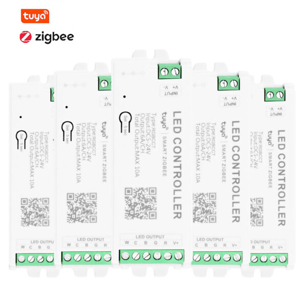 DC5V-24V Zigbee Wireless Smart LED Strip Light Controller RGBCCT RGBW RGB LED LED Strip Light Tuya Smart Dimmer