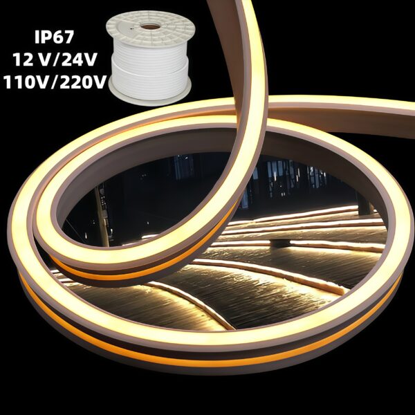 Hot Sell Silicone Neon Rope 12V 24V 110V 120V Flex Led Neon Light IP67 Waterproof Outdoor Neon Strip Light