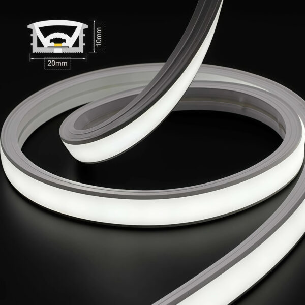 Shenzhen 12V 24V Silicone Neon Rope Waterproof IP67 100M/Roll LED Neon Strip Light 3000K 4000K 6500K LED Light Strips