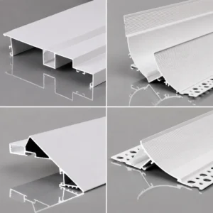 LED Recessed Backlight Aluminum Profile for Seamless Architectural Lighting Interior Design Ceiling Cove Applications