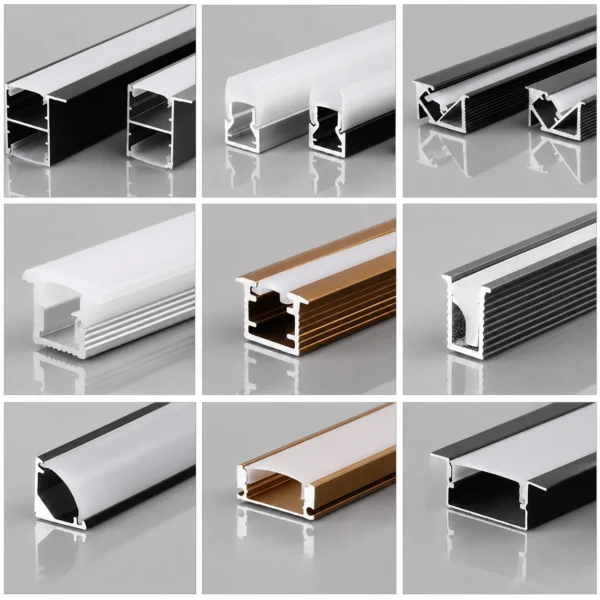 Wholesale LED Cabinet Lighting Aluminum Profile Recessed LED Strip Channel for Kitchen Decoration Projects Furniture