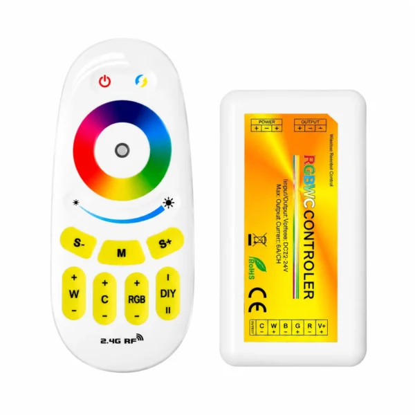 Wholesale RGBW LED Strip Controller 2.4G RF Wireless Touch Dimmer Switch 20m Control Range for 12V 24V LED Lighting System