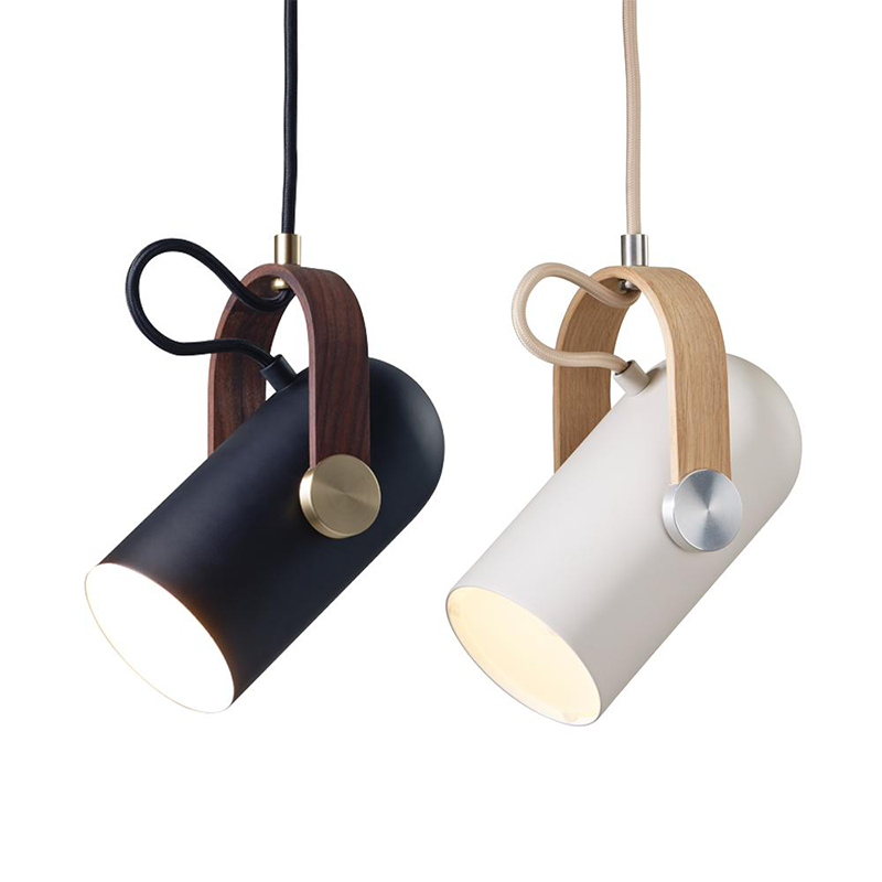 Modern Led Wood Pendant Lamp Hanging Picture Light Led Spotlight Cylinder Lamp