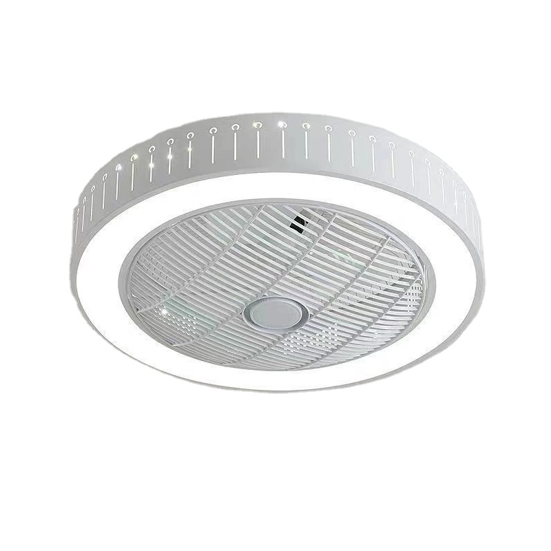 square Ceiling Fan  with Lights and Remote Control with  Acrylic Blades Invisible Ceiling Fans for Living Room