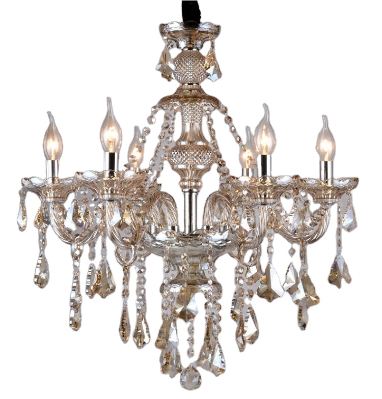 Modern Cognac 6/8/10 Arms Crystal Candle Chandelier Pendant Lamp Ceiling Fixtures