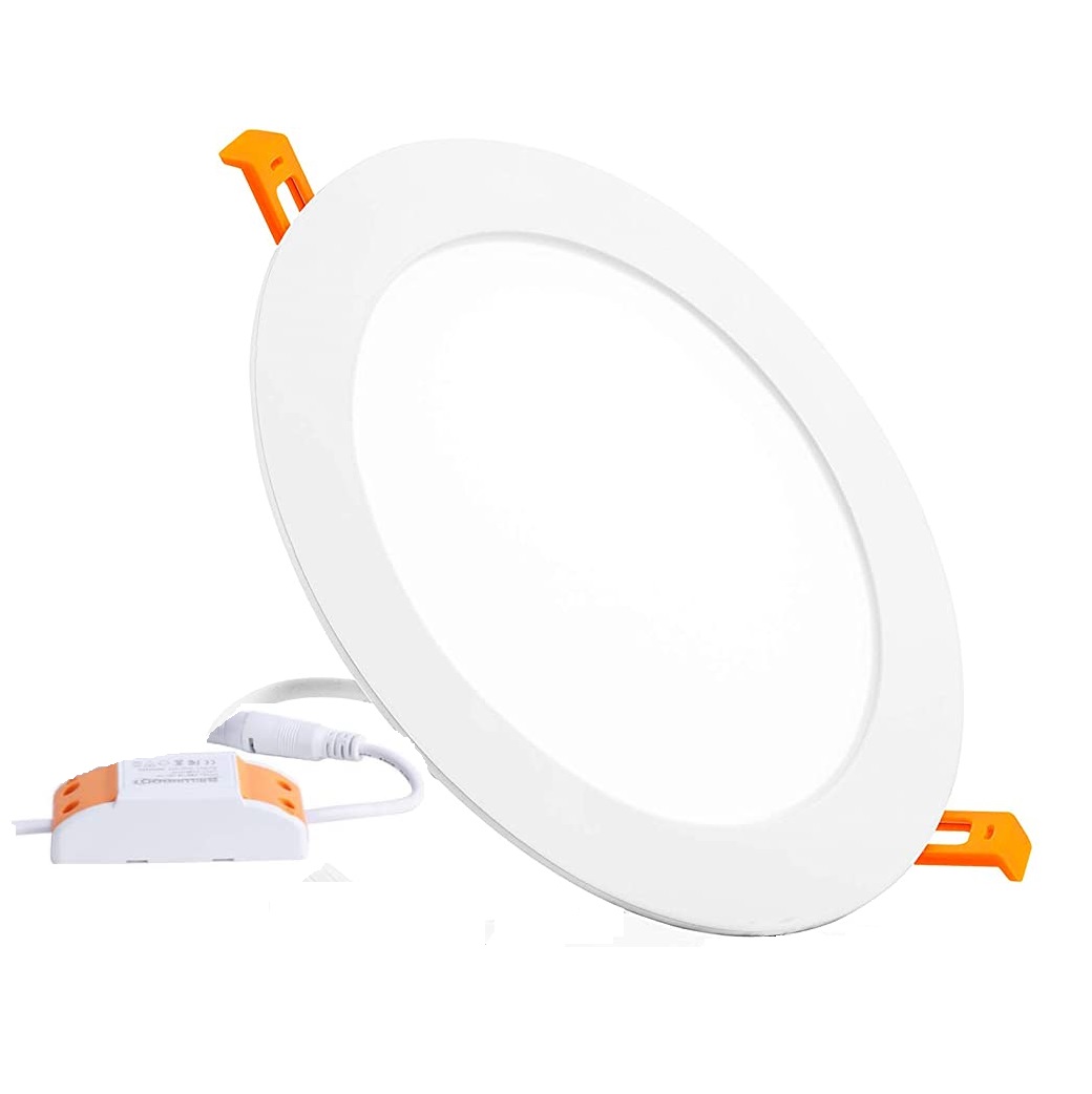 12W 6-inch Ultra-Slim Round LED Recessed Ceiling Panel Light with Driver