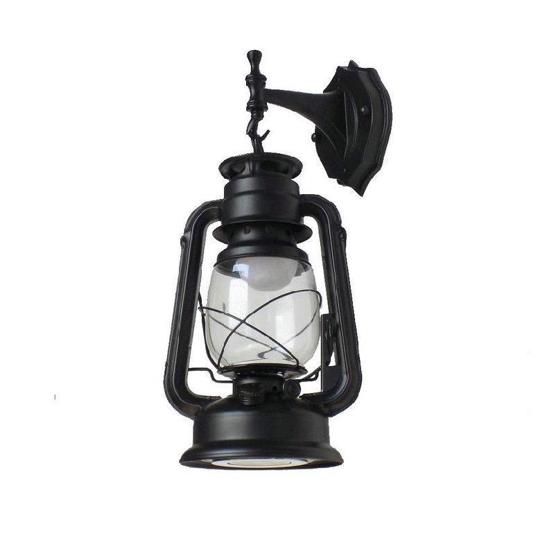 Shinetime Outdoor Retro Antique Vintage Rustic Oil Lantern Lamp Wall Sconce Light Fixture