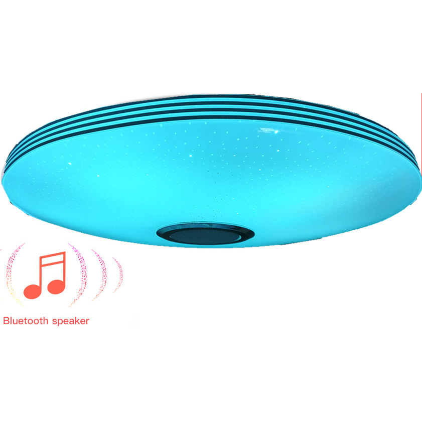 Shinetime 60W LED Ceiling Light RGB  Music Speaker Dimmer APP Remote Control Lamp