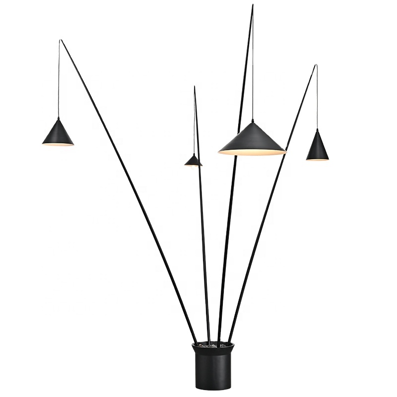 Modern Antique Wood Iron Lamp Floor Lamp
