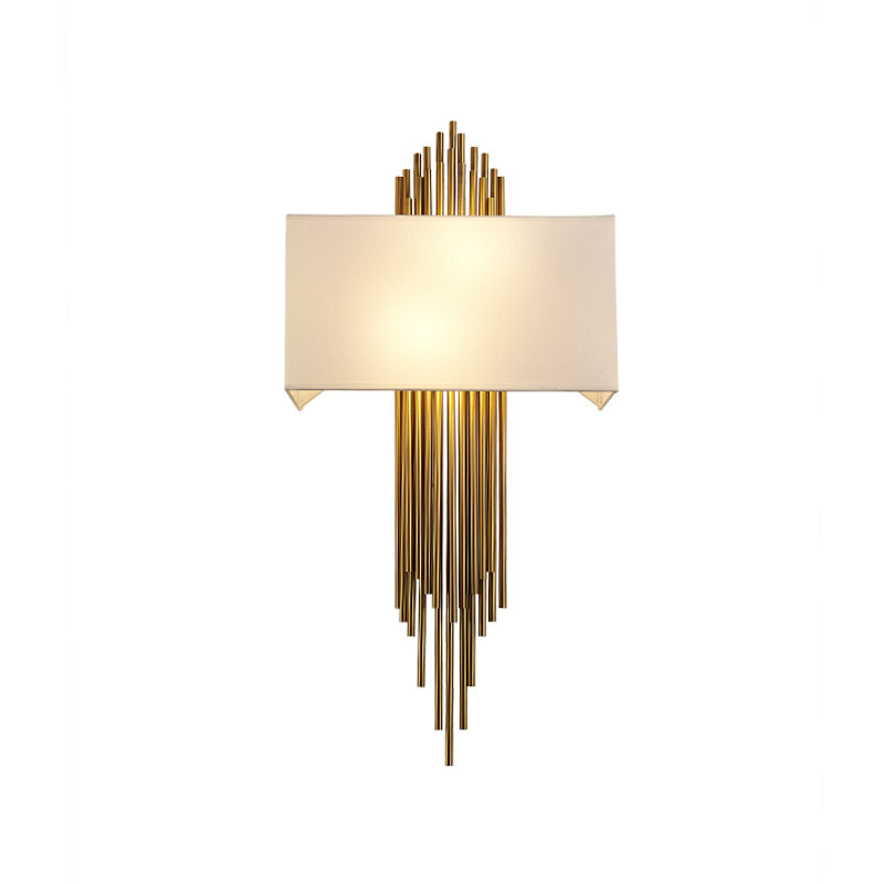 Postmodern Wall Lamp Iron Wall Light Wall Sconce Square Fabric Nordic Black White Frosted Glass Contemporary 2 Years Guarantee