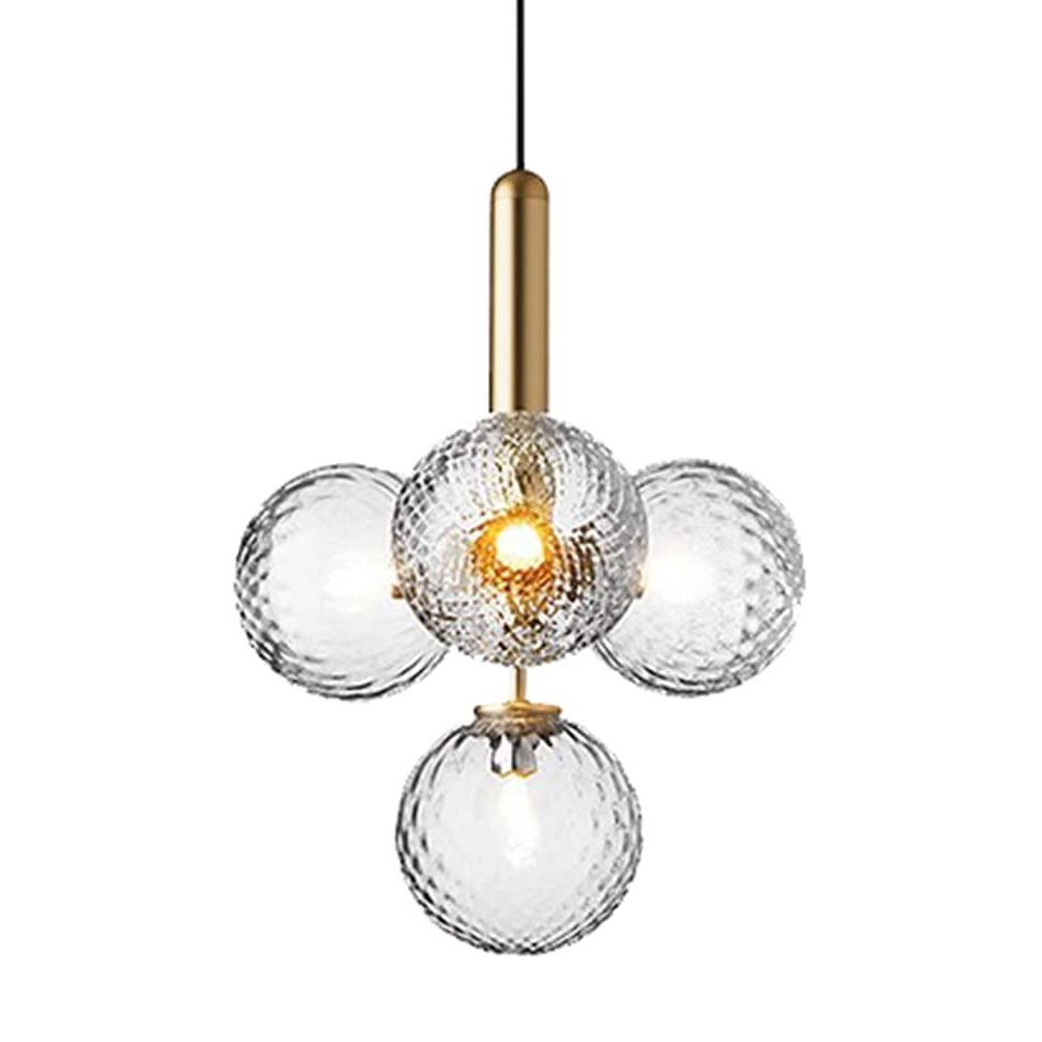 4 Ball Modern Flush Mount Crystal  Circular Ring Shaped Chandelier