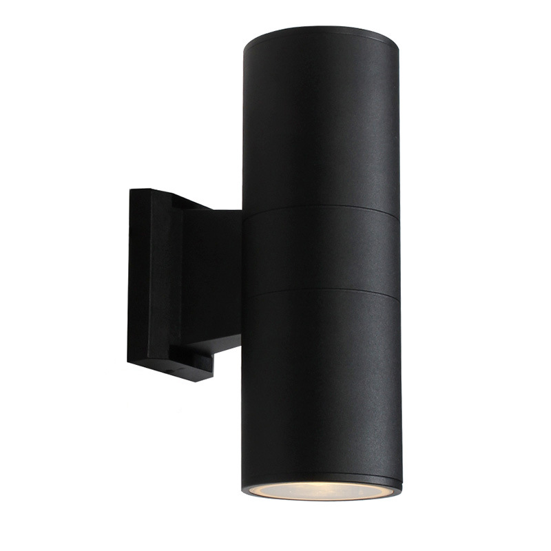 Modern Waterproof Hotel up and Down Black Wall Light Ip65 Cob Led Outdoor Wall Lamps