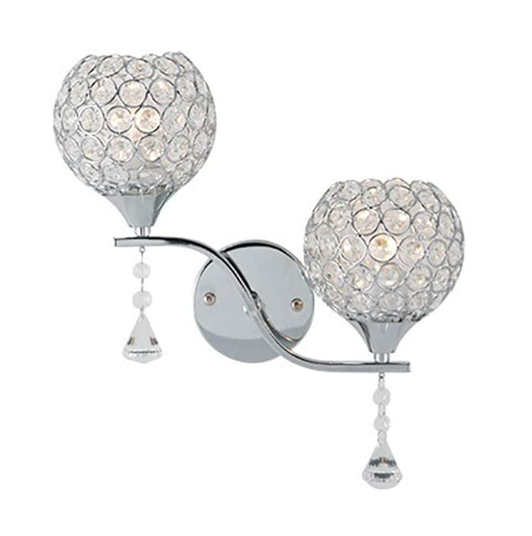 Double Head Crystal Lighting, Modern Crystal Sconce Fixture Home Decoration