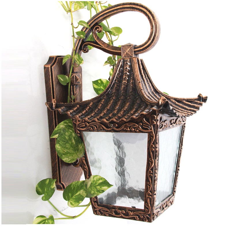 Outdoor Wall Lights Hammered Texture Glass Exterior Wall Lantern for Front Porch Patio Garage Weather Resistant