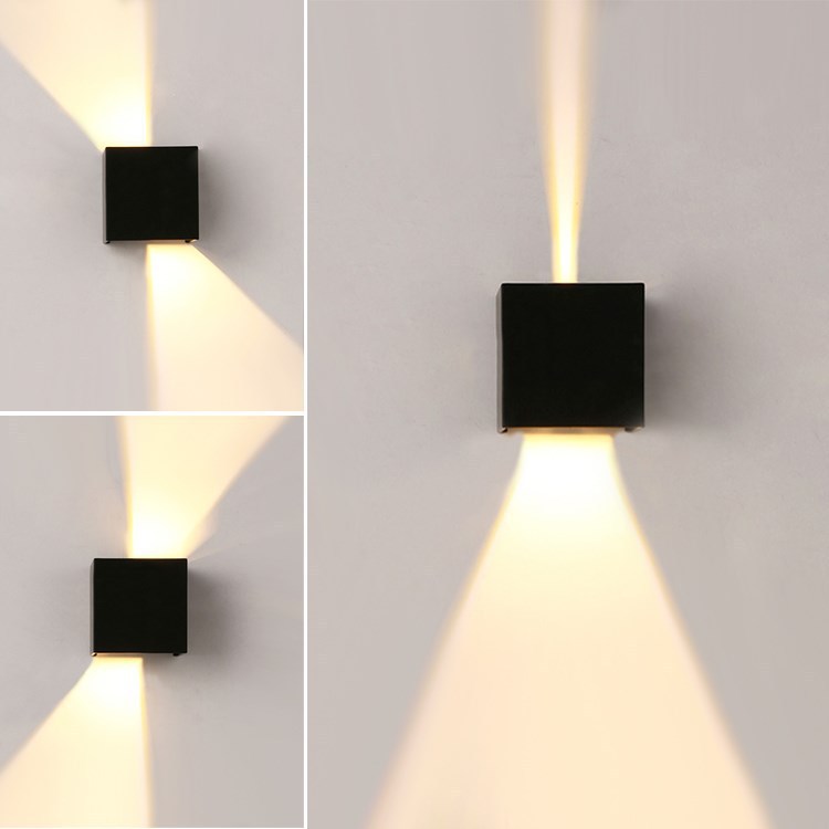 Hot Sale Modern Wall-mounted up and Down 6w 12w Wall Lamp Waterproof Garden Porch Sconce Lighting Outdoor Led Wall Light