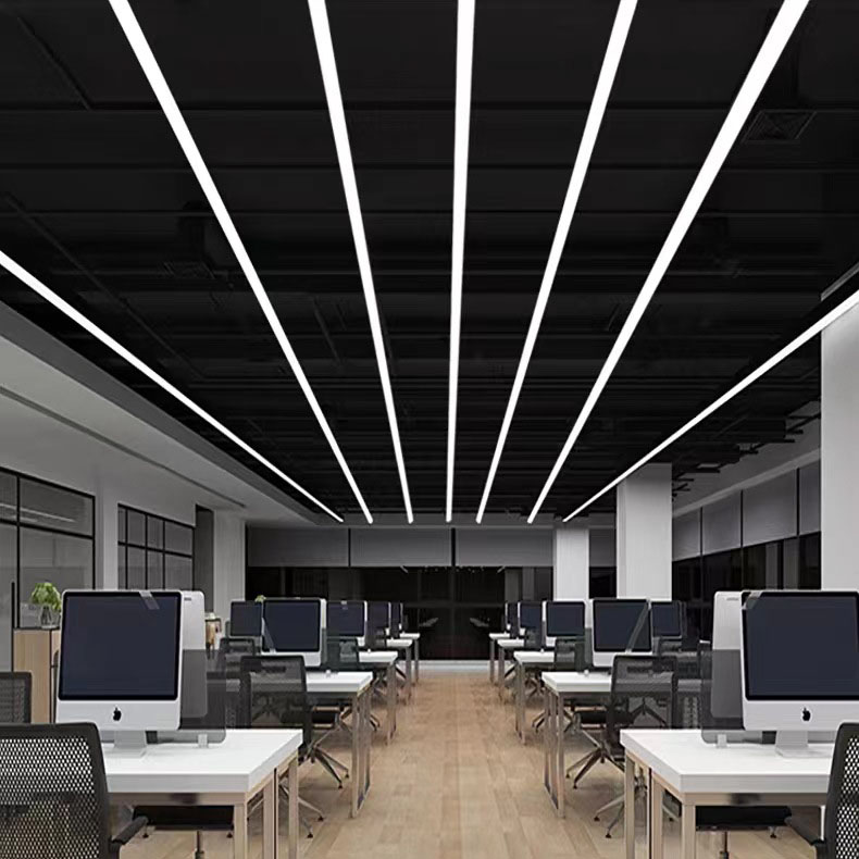 4FT 8FT Linkable LED Linear Light Commercial Office Suspended Lighting Linear Lighting Fixture Chandelier