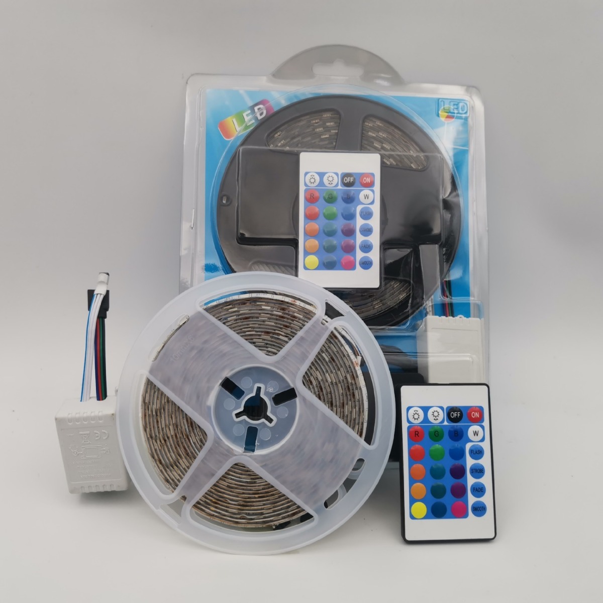 High Quality Colorful Outdoor Garden Exterior Door 12v IP65 Waterproof Remote Control Flexible SMD 2835 RGB Led Strip Light Lamp
