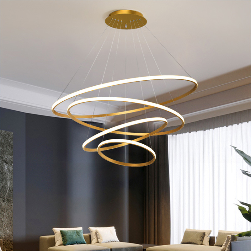 Modern Nordic Round Hanging Chandelier Hotel Lobby Dining Room Hotel Rooms and Home Decor Decorative Lighting Pendant Light