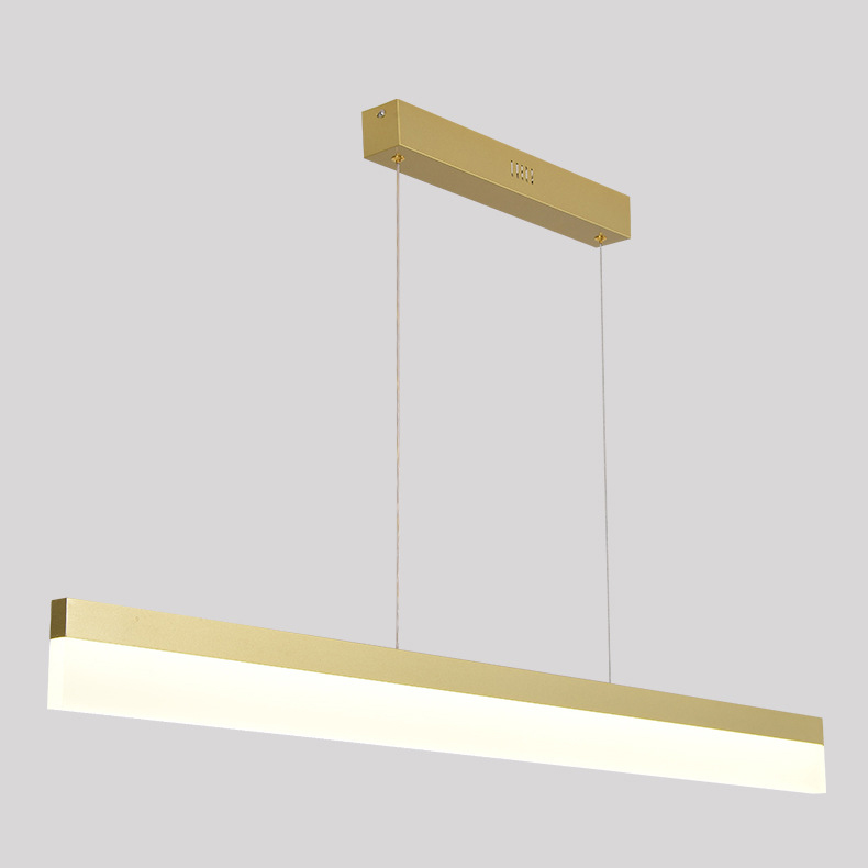 Modern Commercial Office Meeting Room Classroom Suspended Panel Light Ceiling Hanging Rectangular Pendant LED Strip Linear Light