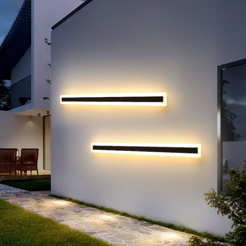Contemporary Aluminum LED Wall Nordic Style Acrylic Diffuser Outdoor Washer IP65 Rated Waterproof Linear Strip Wall Lighting