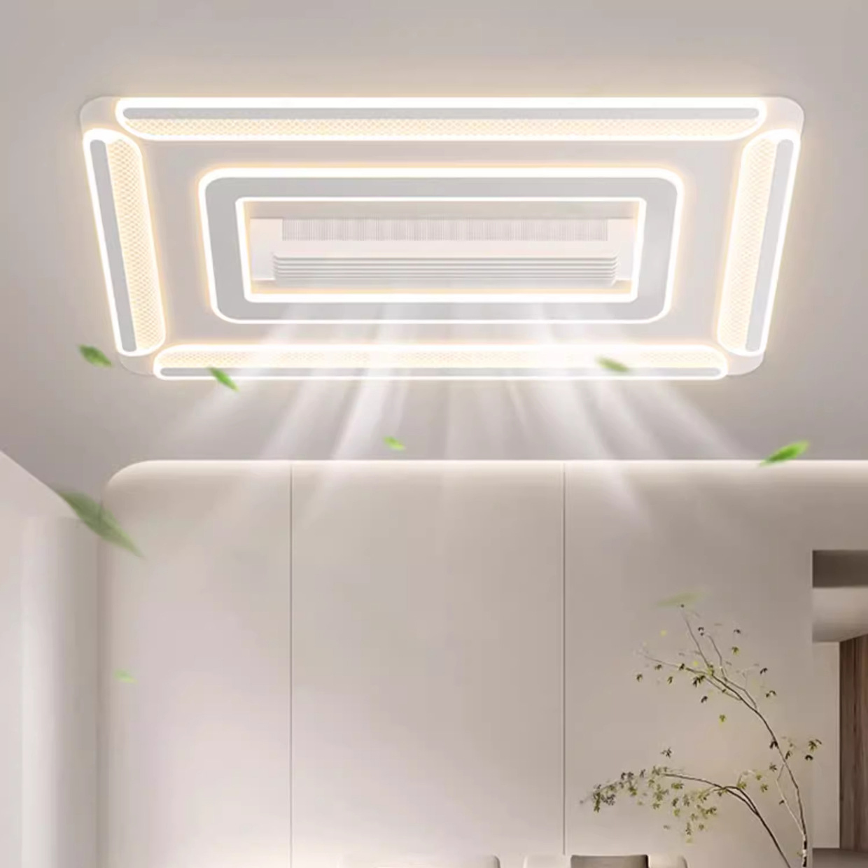 Bladeless Ceiling Fan With Lights Remote Control Modern Fan Lighting for Living Room Bedroom Led Ceiling Fan