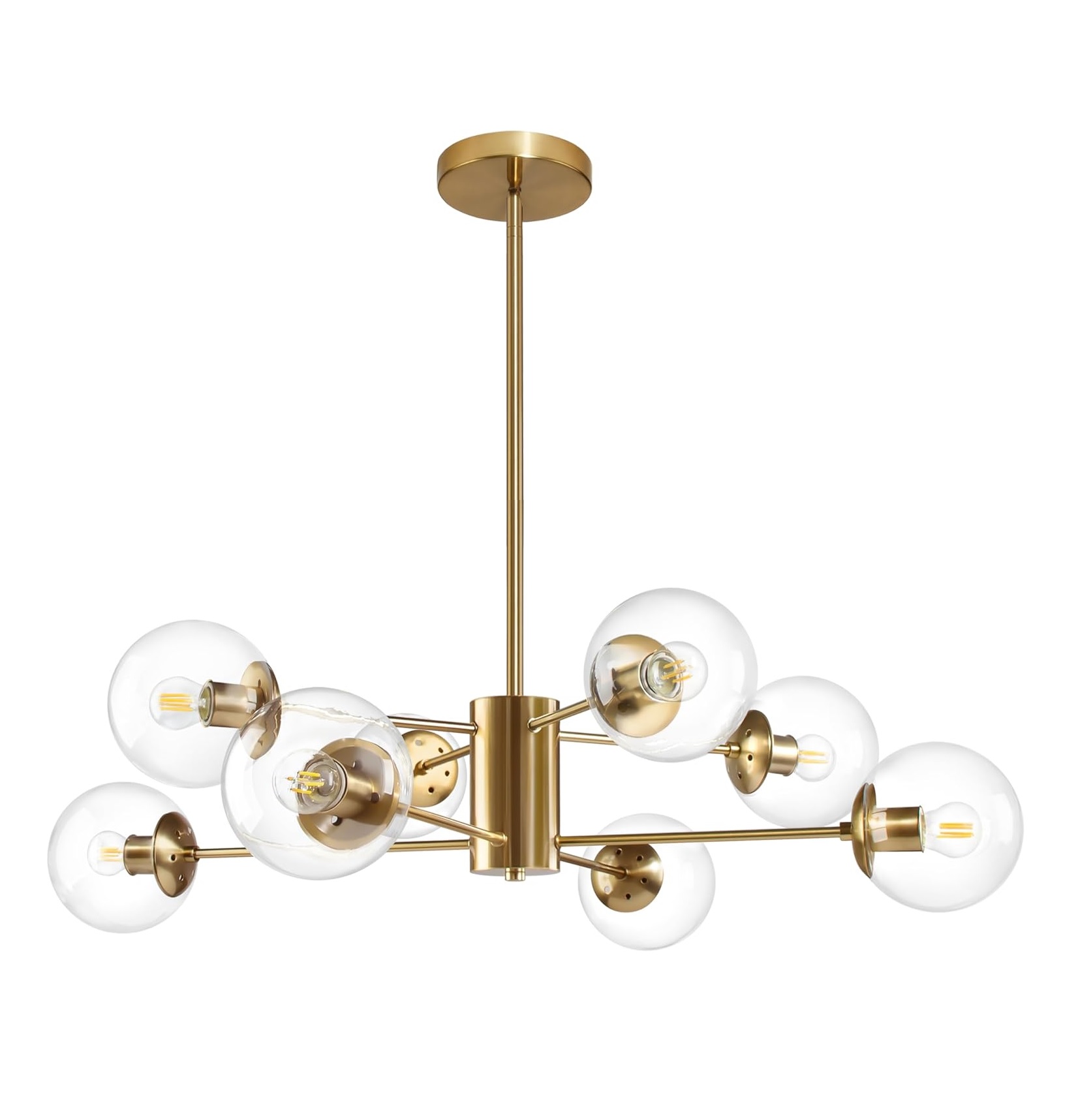 8-Light Globe Sputnik Chandelier Modern Gold Sputnik Chandelier Mid Century Globe Pendant Light Chandeliers for Kitchen Bedroom