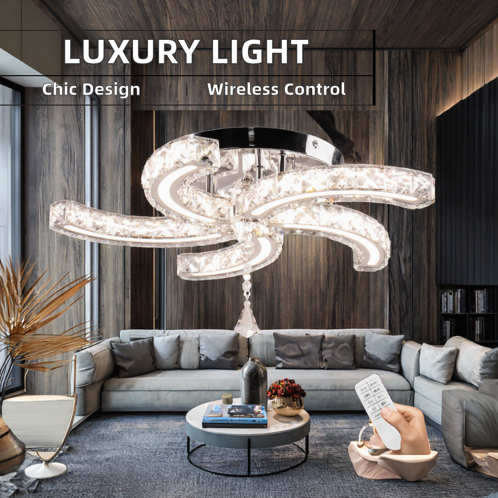 Modern Simple Downlight Led Ceiling Lamp Embedded Crystal Ceiling Lamp Surface Mounted Ceiling Lighting for Living Room Aisle