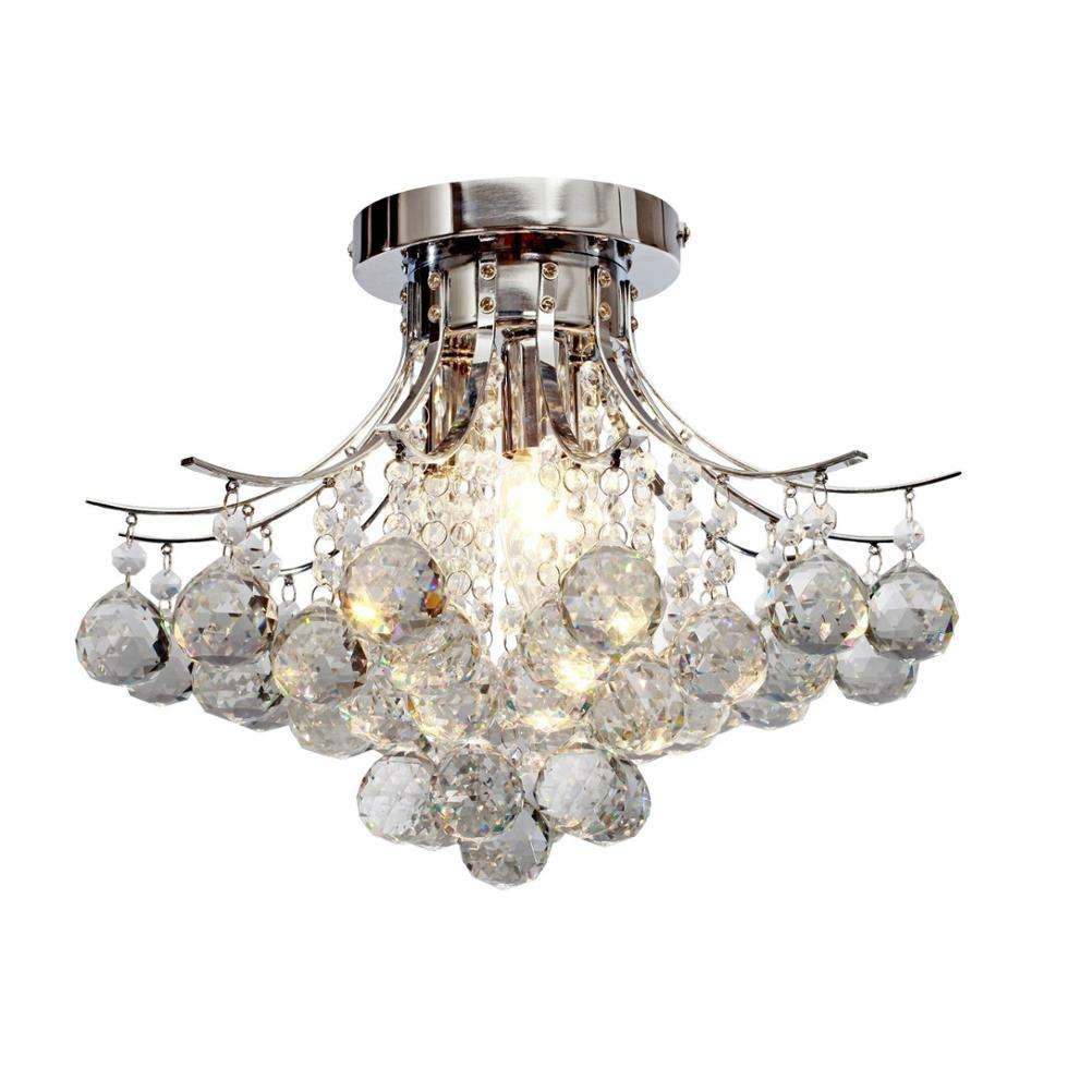 Modern Flush Mount LED Crystal Ceiling Light Fixture