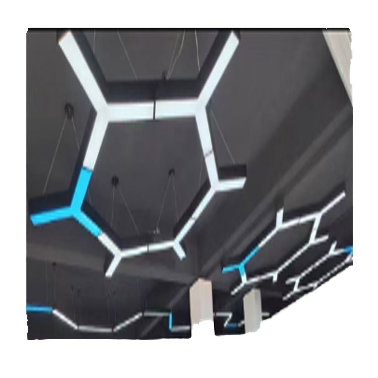 Y-shaped LED Pendant Light Acrylic Metal Material Suitable for Supermarkets Gyms Swimming Pools Offices Billiard Rooms Carports