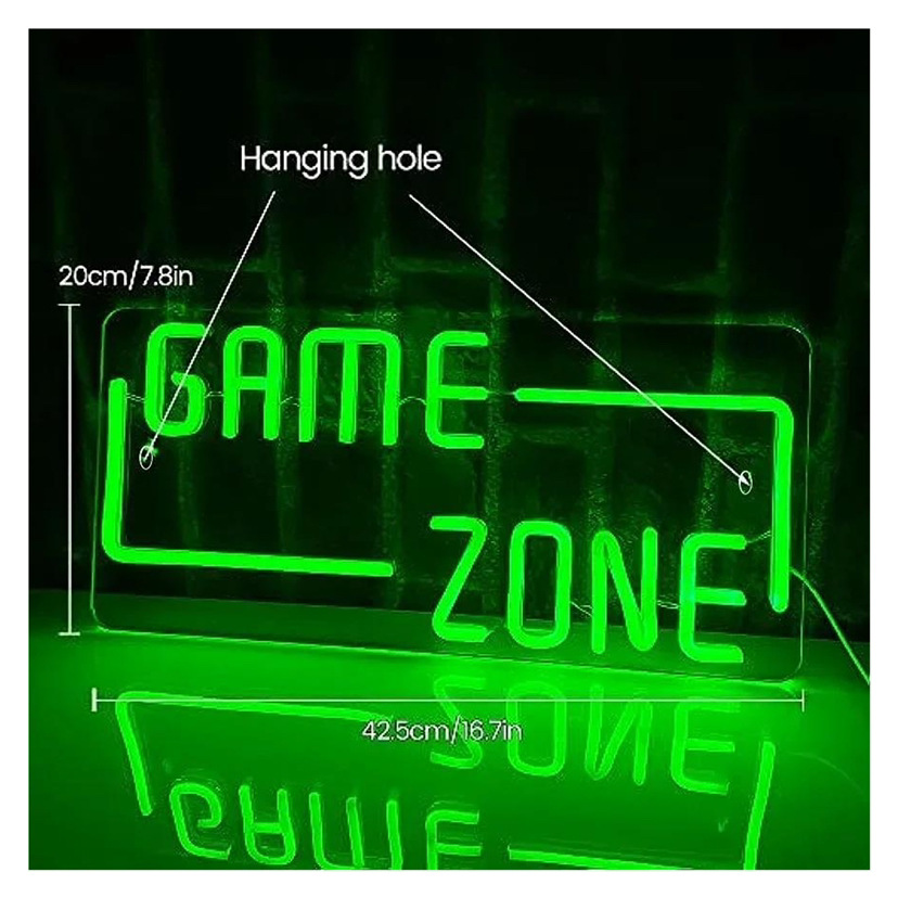 Dimmable USB-Powered Neon Gaming Sign Gamepad-Shaped LED Light RGB Color Gaming Room Decor Gift