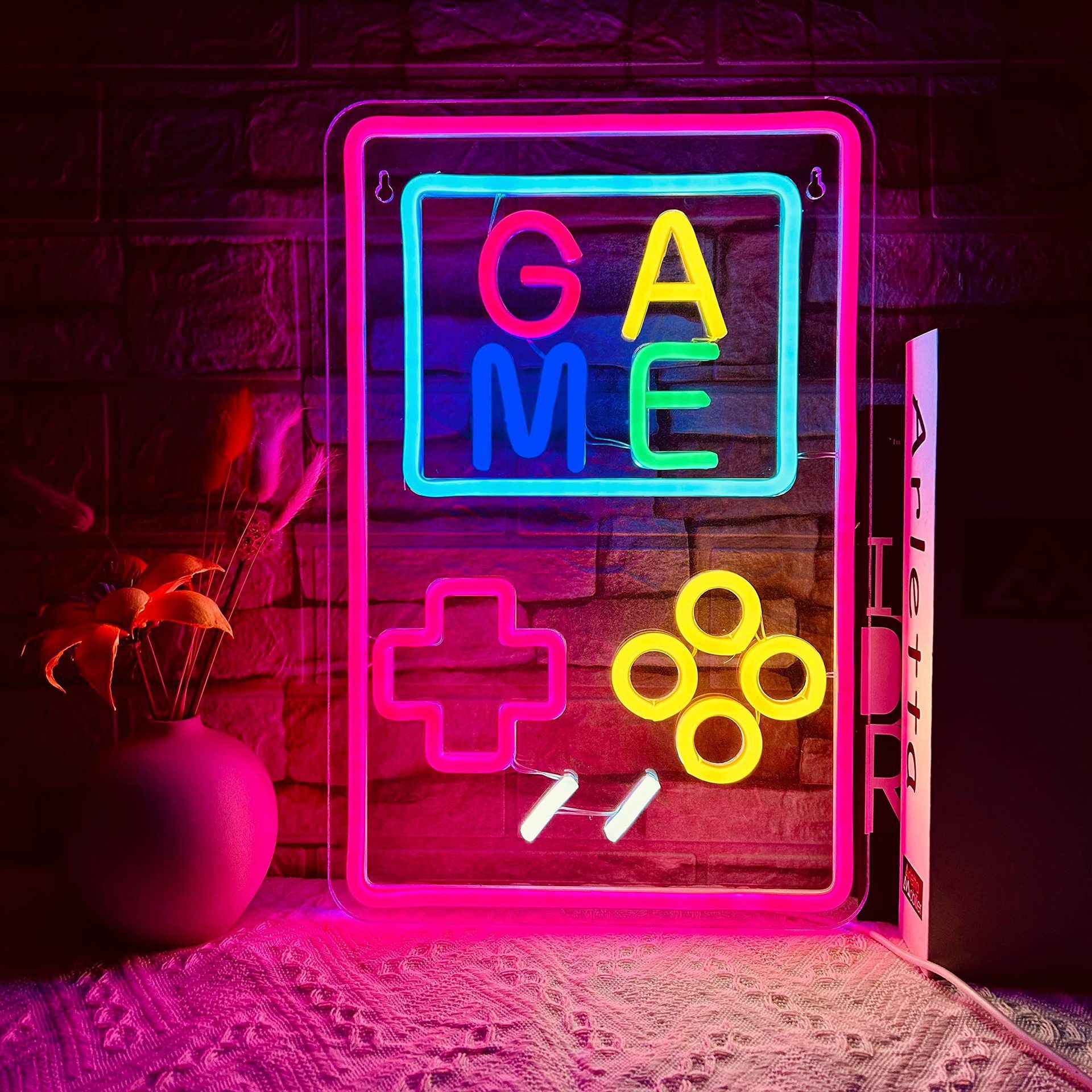 Popular Gamepad Game Decor Led Neon Sign for Playroom Amusement Park Game Room 5v Usb Neon 12v Dc Port Neon Sign