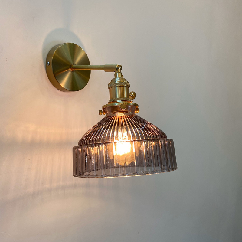 Modern Glass Wall Lamp Nordic Light Luxury Style Suitable for Corridors Study Rooms and Simple Bedroom Bedside Lighting