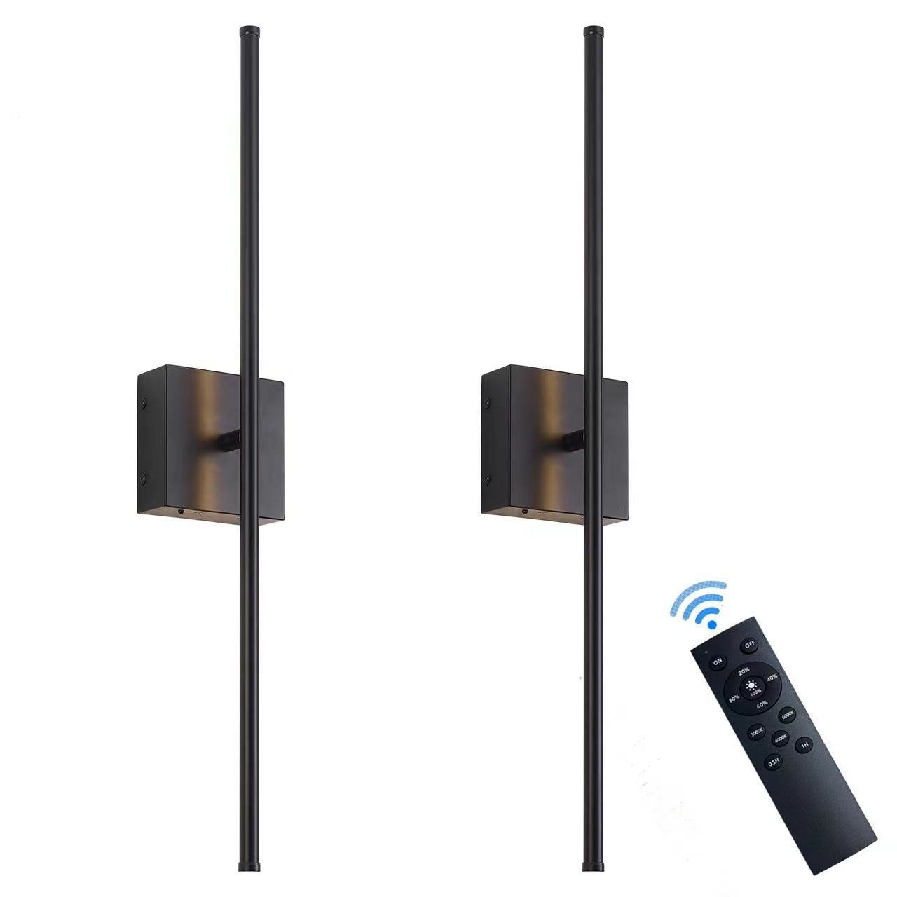 Modern Wireless Bedside Wall Lamp With Magnetic Suction, Rechargeable Battery Powered for Bedroom Living Room, Easy Install