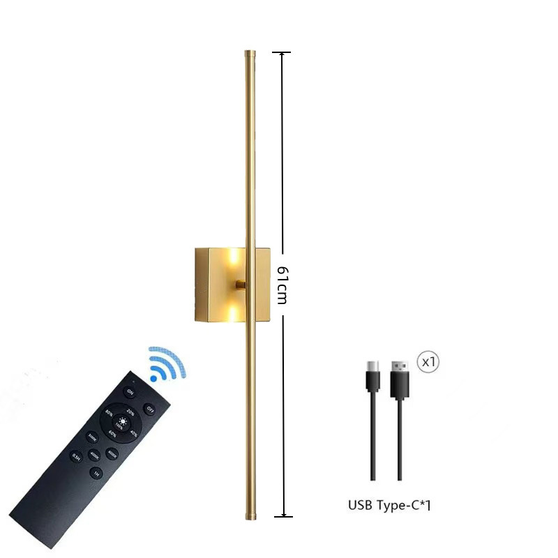 Magnetic Wireless Wall Lamp, Rechargeable Battery Powered, Suitable for Bedroom, Bedside, and Living Room Ambient Lighting