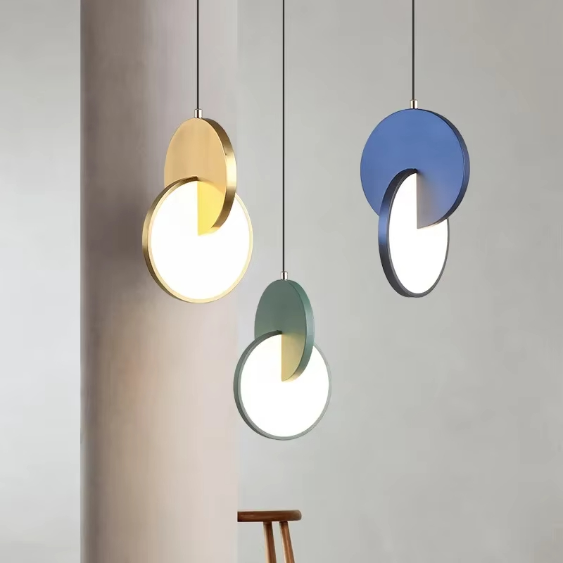 Modern LED Pendant Lights Minimalist Hanging Lamps for Bar Restaurant Bedroom Bedside Silvery Lamp Indoor Lighting Decoration