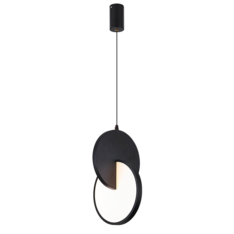 Nordic Minimalism Colorful Double Ring Led Pendant Lights Kitchen Store Dining Room Cafe Bar Hanging Lamp Fixture Home Luminaire