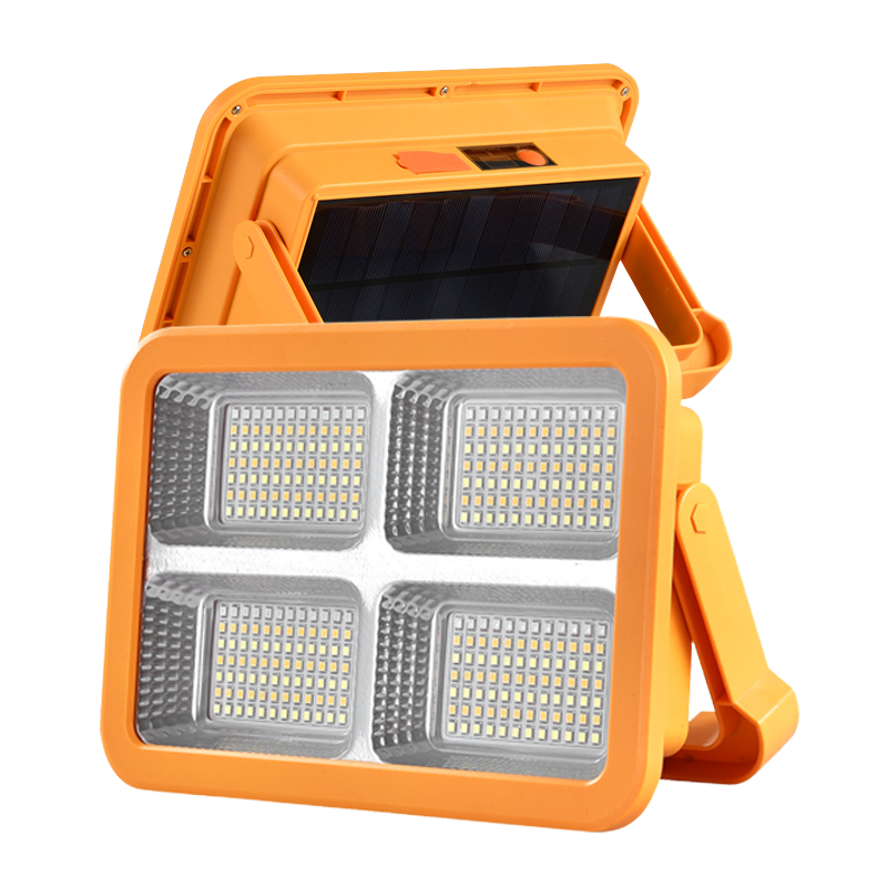 Solar Led Flood Light 100W Ip65 Waterproof Type-C Usb Rechargeable Magnetic Portable 6 Modes for Camping Emergency